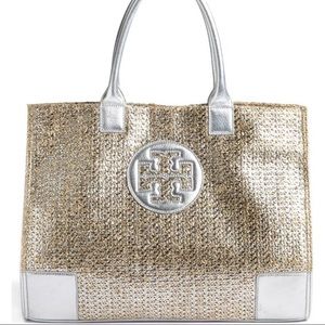 Tory Burch “Ella” woven tote